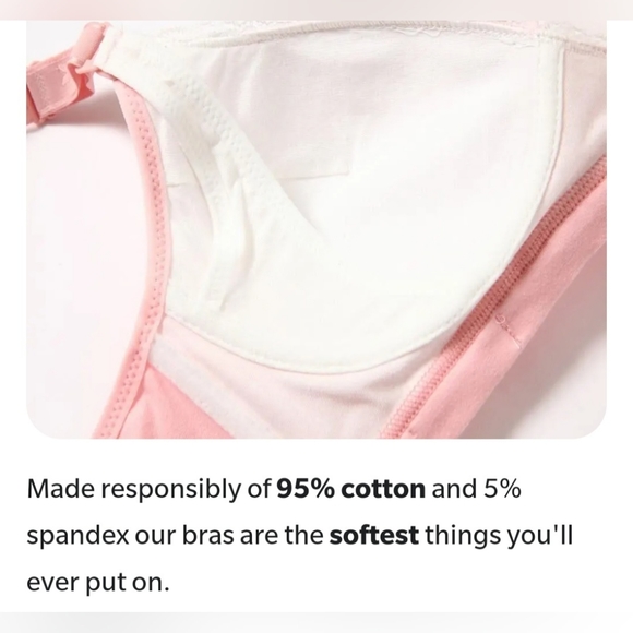 (2) Momma's Shop Comfy 2-in-1 Nursing & Maternity Bras. 1 Pink/1 Peach. XL. NWT. - Picture 6 of 15